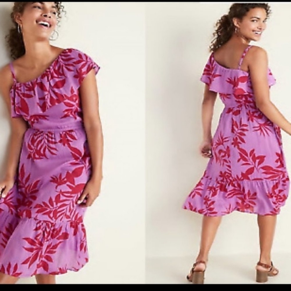🆕️ Old Navy purple and pink tropical dress